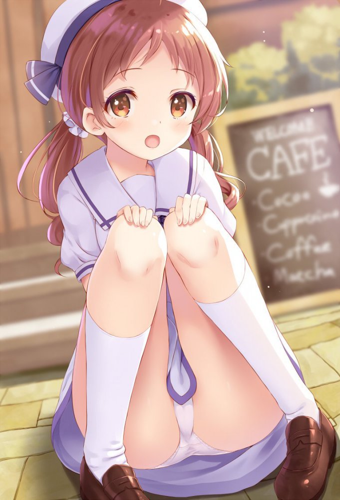 【めくり】パンチラ・パンモロ二次エロ画像でﾊｧﾊｧスレ【座り】　その８